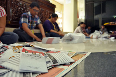 KPUD Pelalawan Mulai Cetak 202.401 Surat Suara