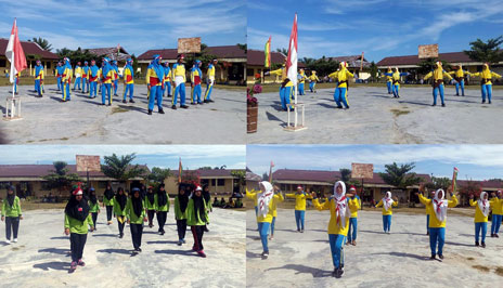 Meriahkan HUT RI, OSIS SMA Negeri 1 Kepenuhan Gelar Lomba Senam