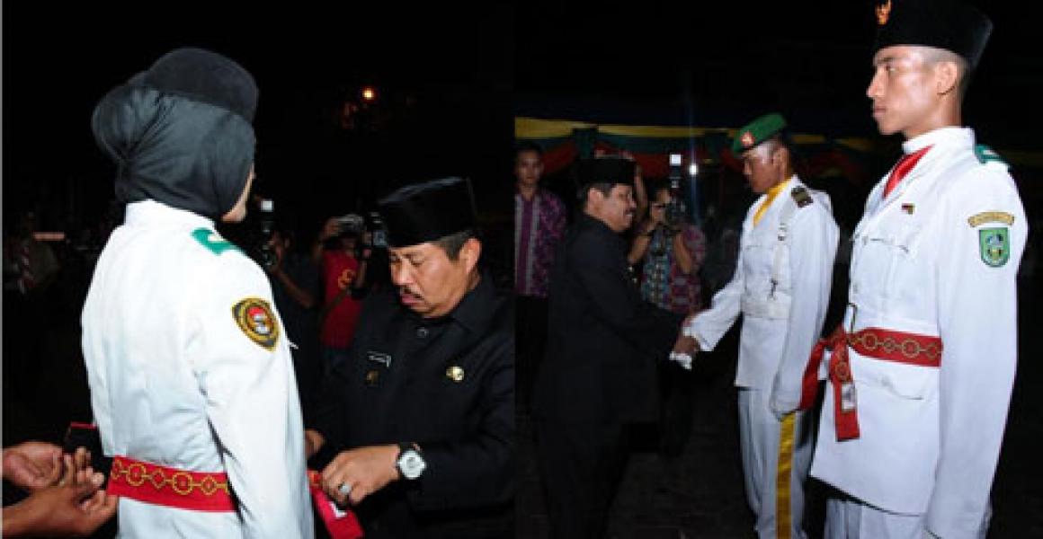 Bupati Amril Kukuhkan Paskibra Kabupaten Bengkalis