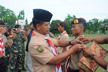 Kasrem 031/WB Buka Perkemahan Pramuka Saka Wira Kartika Tahun 2016
