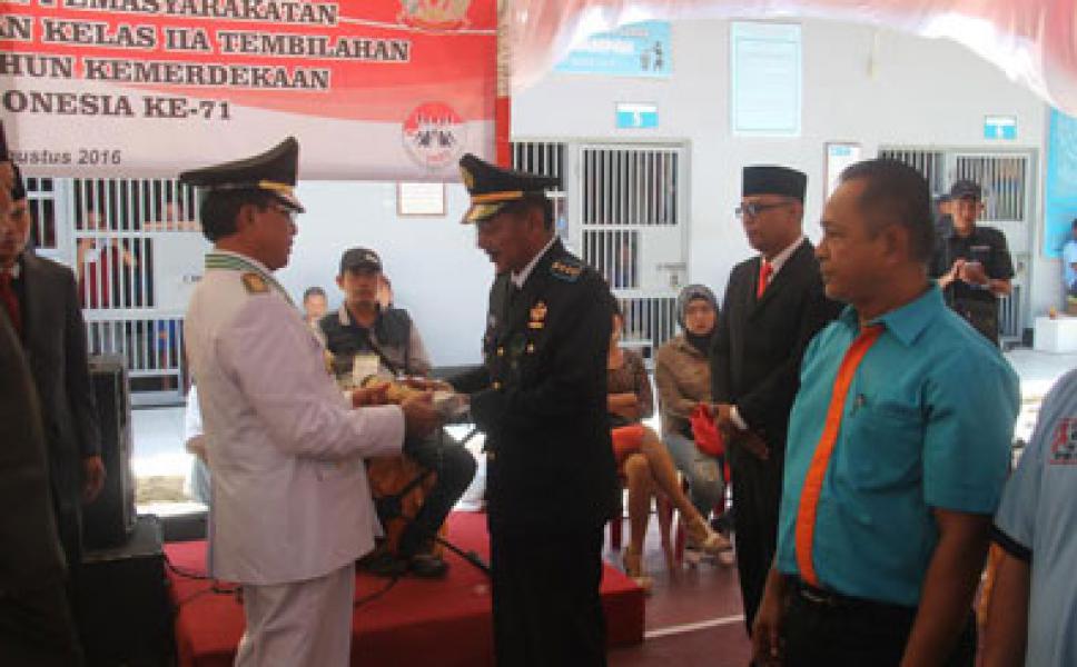 Bupati Wardan Saksikan Penyerahan Remisi kepada Warga Binaan Lapas Kelas II A Tembilahan