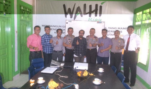 Kapolda Riau Brigjen Pol Drs Zulkarnain Silahturahmi ke Kantor Walhi Riau