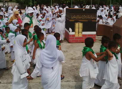 Manasik Haji Dikuti 385 Anak RA di Bengkalis