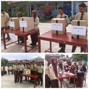 SMAN 2 Bangko Pusako Antusias Ikuti Pemilihan Ketua Osis Periode 2016-2017