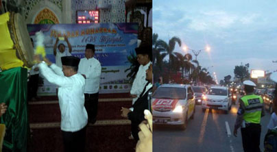 Bupati Harris Pukul Bedug Tanda Masuknya 1 Muharram 1438 H