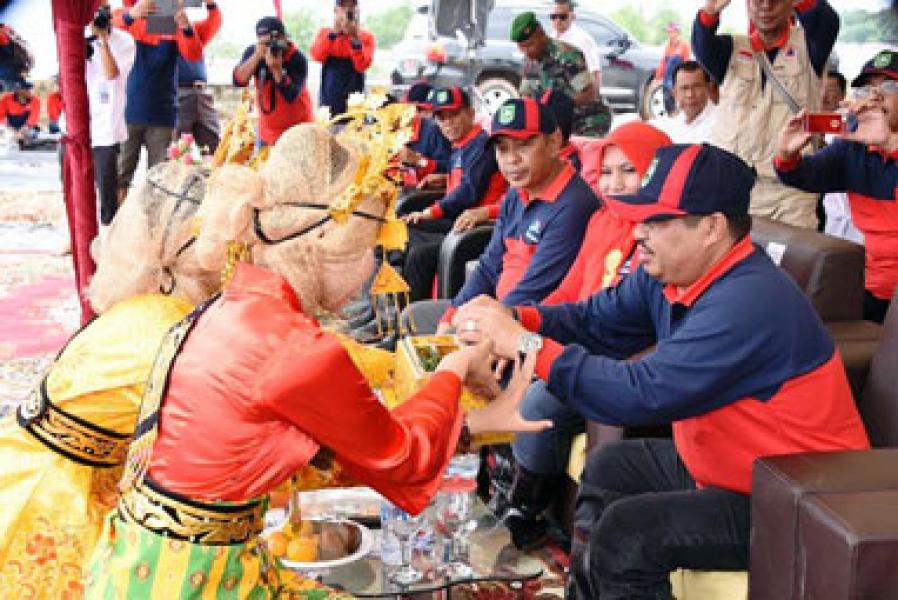 Bupati Amril Hadiri Hari Bhakti Nusantara Ke-17 di Desa Sepahat