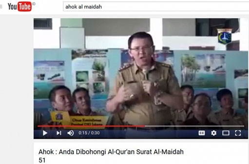 Video Ahok: Anda Dibohongi Al-Quran Surat Al-Maidah 51 Viral di Medsos