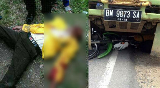 Diseruduk Truck Fuso, Warga Kerumutan Tewas Menggenaskan ‎