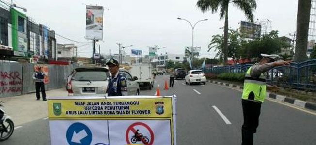 Inilah Jam-jam Bebas Bagi Roda Dua, jika Lewat Flyover di Jalan Sudirman Pekanbaru