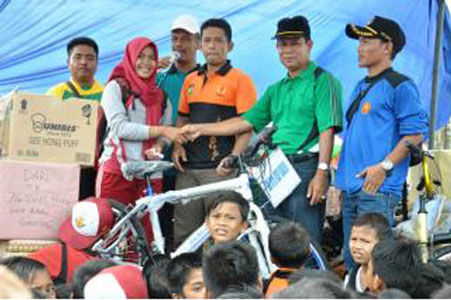 Seluruh Guru Gelar Jalan Santai di Salo, Kampar