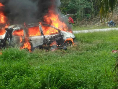 Laka Maut di Siak, Nissan Grand Livina dan Sepeda Motor Laga Kambing, Dua Tewas