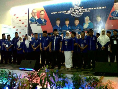 Irwan Nasir Lantik Pengurus DPD PAN Dumai yang Dinahkodai Hasrizal.