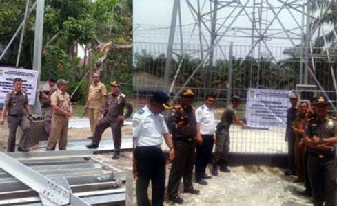 Tak Kantongi Izin, 10 Tower di Kampar Ditertibkan