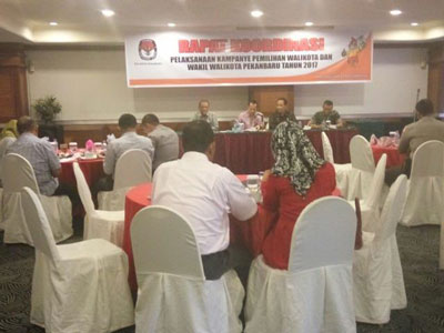 KPU Pekanbaru Gelar Rapat Koordinasi Persiapan Kampanye Pilwako
