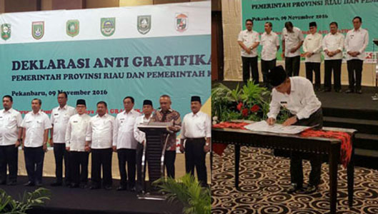 Bupati Harris Tandatangani Deklarasi Anti Gratifikasi