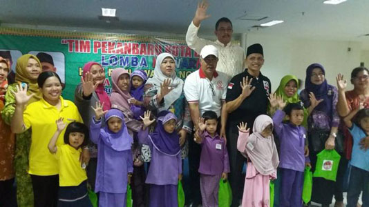 Semangat Lomba Mewarnai Bersama Anak-anak Pasar Kodim Pekanbaru