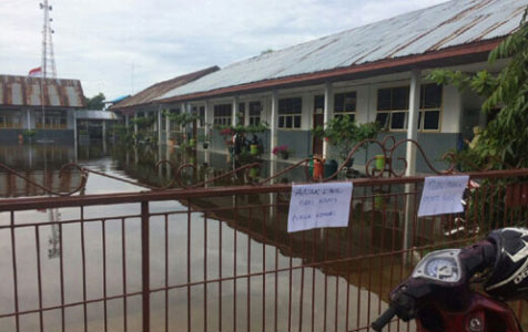 SDN 3 Selatpanjang Timur Terendam Banjir, Siswa Diliburkan