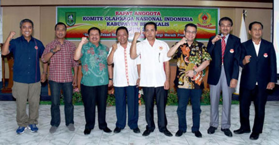 Bupati Amril Buka Rapat Kerja KONI se Kabupaten Bengkalis