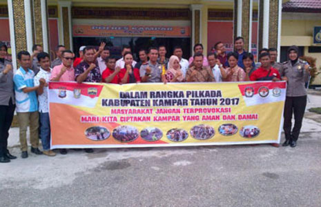 Kapolres Ingatkan KPU Dan Panwaslu Kampar Selalu Menjaga Indepedensi Lembaga