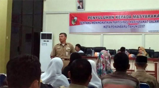 Kesbangpol Pekanbaru Gelar Penyuluhan Pilwako Pekanbaru 2017