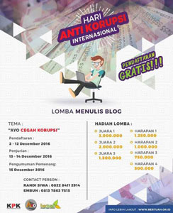 Blogger Bertuah Pekanbaru Gelar Lomba Penulisan Blog Bertema Cegah Korupsi