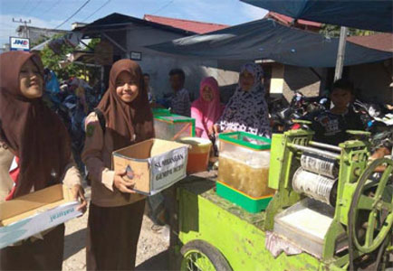 Pramuka SMAN 1 Kepenuhan Galang Bantuan Untuk Korban Gempa Aceh