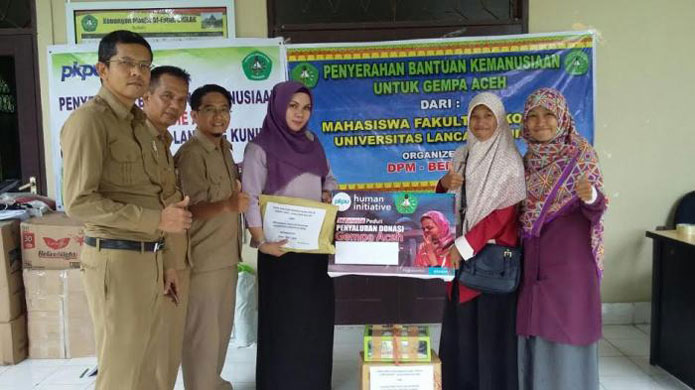 Fakultas Ekonomi Unilak Kirim Donasi Korban Gempa Aceh