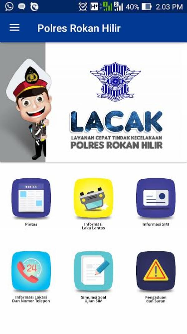 Sat Lantas Polres Rohil Luncurkan Aplikasi Pelayanan Publik "Lacak Polres Rokan Hilir"