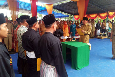 Bupati HM Wardan Lantik Pj Kades Air Balui Dan Resmikan Program DMIJ