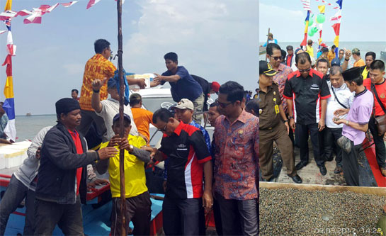 Angkat Potensi Rohil, Bupati Suyatno Hadiri Panen Raya Kerang