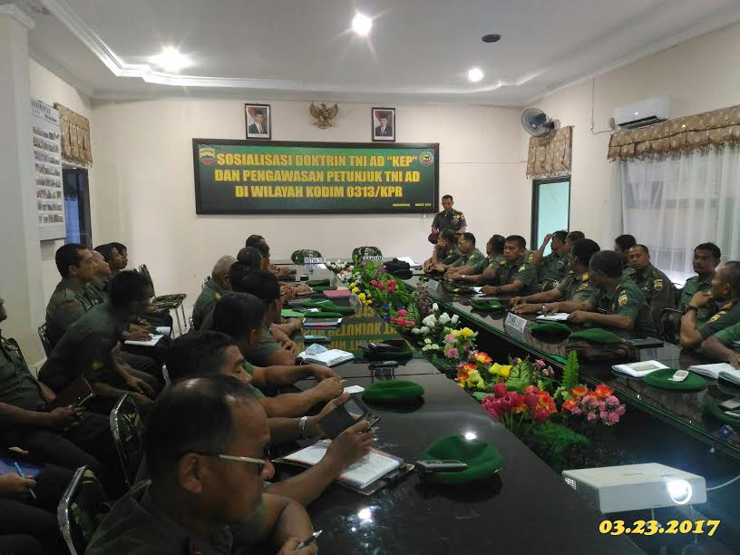 Kodim 0313/Kampar Gelar Komsos Dengan Keluarga Besar TNI