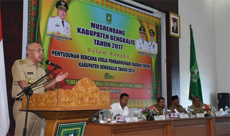 Gubri Resmi Buka Musrenbang Kabupaten Bengkalis 2018