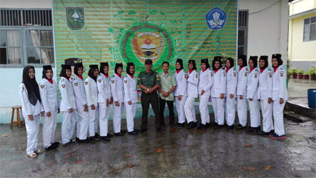 Babinsa Koramil 16/Tapung Dampingi Siswi SMAN 3 Tapung Ikuti Lomba PBB Tingkat SMA Se Riau