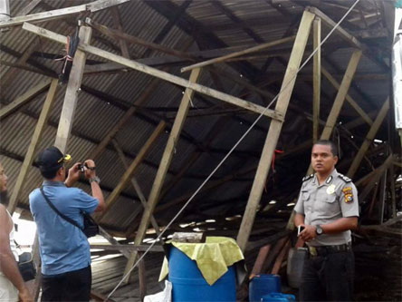 5 Rumah di Inhil Rusak Diterjang Angin Puting Beliung