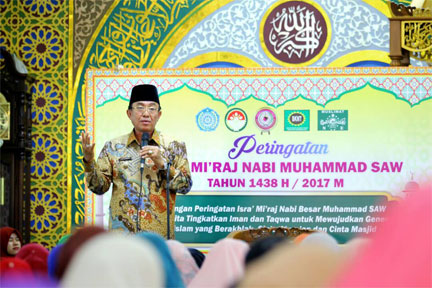 GOW Inhil Taja Peringatan Isra’ Mi’raj di Masjid Yayasan Amal Bakti Muslim Pancasila