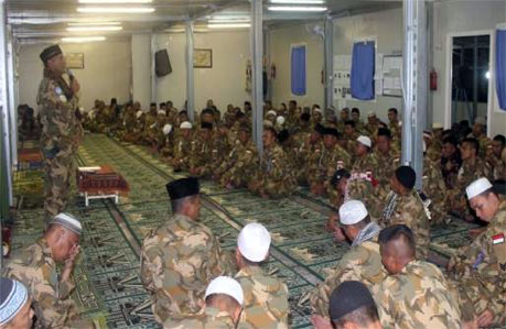 Satgas Konga XXXV-C/Unamid Gelar Peringatan Isra Mi’raj di Afrika