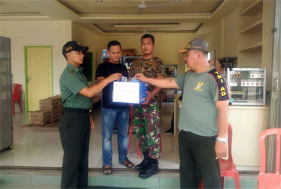 Peduli Longsor Kuala Enok,  Kodim 0314/Inhil Galang Dana