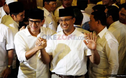 Sah! Anies-Sandi Ditetapkan Jadi Gubernur dan Wagub DKI Terpilih 2017-2022