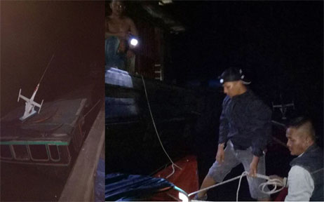 Diterjang Gelombang, KM Sinar Berkah Karam Di Perairan Kuala Igal Inhil