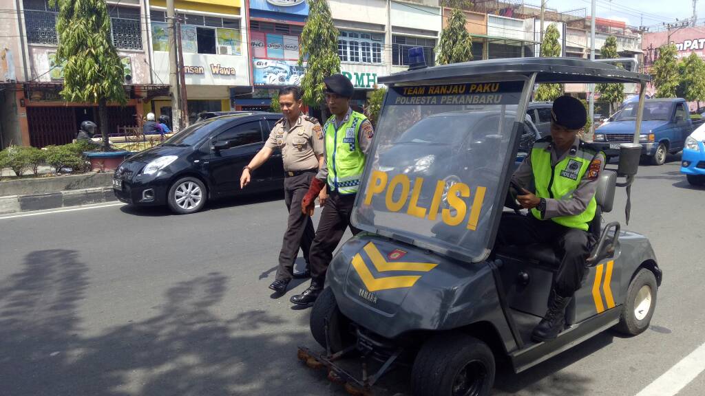 Wuih.. Banyak Paku di Jalanan Ditemukan Polresta Pekanbaru
