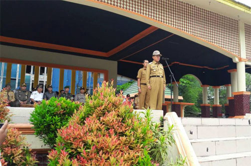 Bupati Inhil Pimpin Apel Gelar Pasukan Operasi Ramadniya Siak 2017
