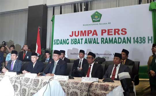 Pemerintah Tetapkan Idul Fitri Jatuh pada 25 Juni 2017