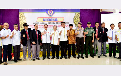 Bupati Wardan Secra Resmi Buka Musorkab KONI Inhil 2017