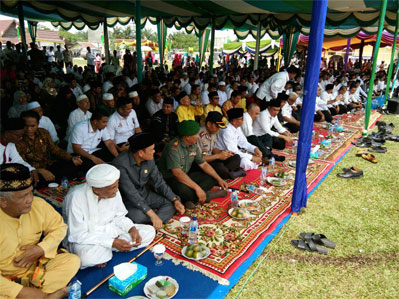 Danramil 10/Kds Hadiri Syukuran Akbar, Halal Bi Halal Dan Peresmian Jembatan