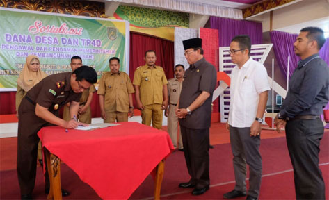 Launching TP4D Inhil, Bupati Wardan: Gunakan Dana Desa Sesuai Peraturan Berlaku