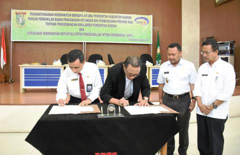 Pemkab Kampar MoU Dengan BPKP Tentang Pengembangan Managemen