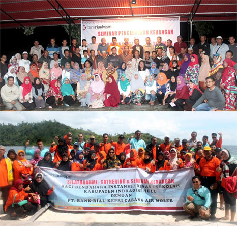Bank Riau Kepri KC Airmolek Taja Gathering dan Seminar Keuangan Bagi Bendaharawan Gaji Pemkab Inhu