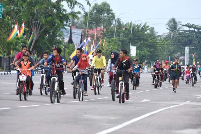 Dinas Koperasi Bengkalis Gelar Fun Bike Berhadiah