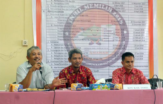 Gelar Sosialisasi, KPUD: Ini Tahapan Pemilihan Bupati dan Wakil Bupati Inhil 2018