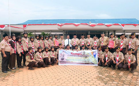Bupati Wardan Lepas Kontingen Rainas XI Kwarcab Inhil ke Cibubur